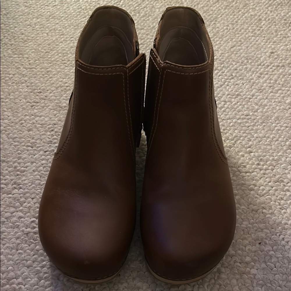 Dansko Barbara Bootie Brown Leather Ankle Boots